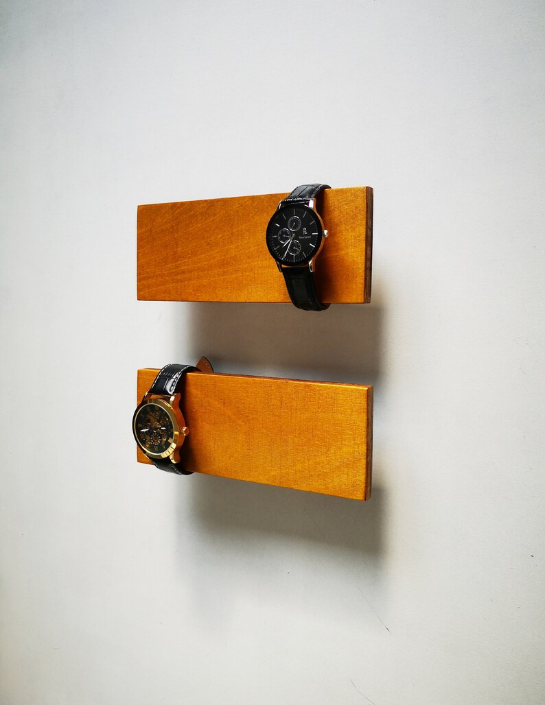 Wall Watch Display Wooden Watch Organizer Wall Mount Watch Etsy