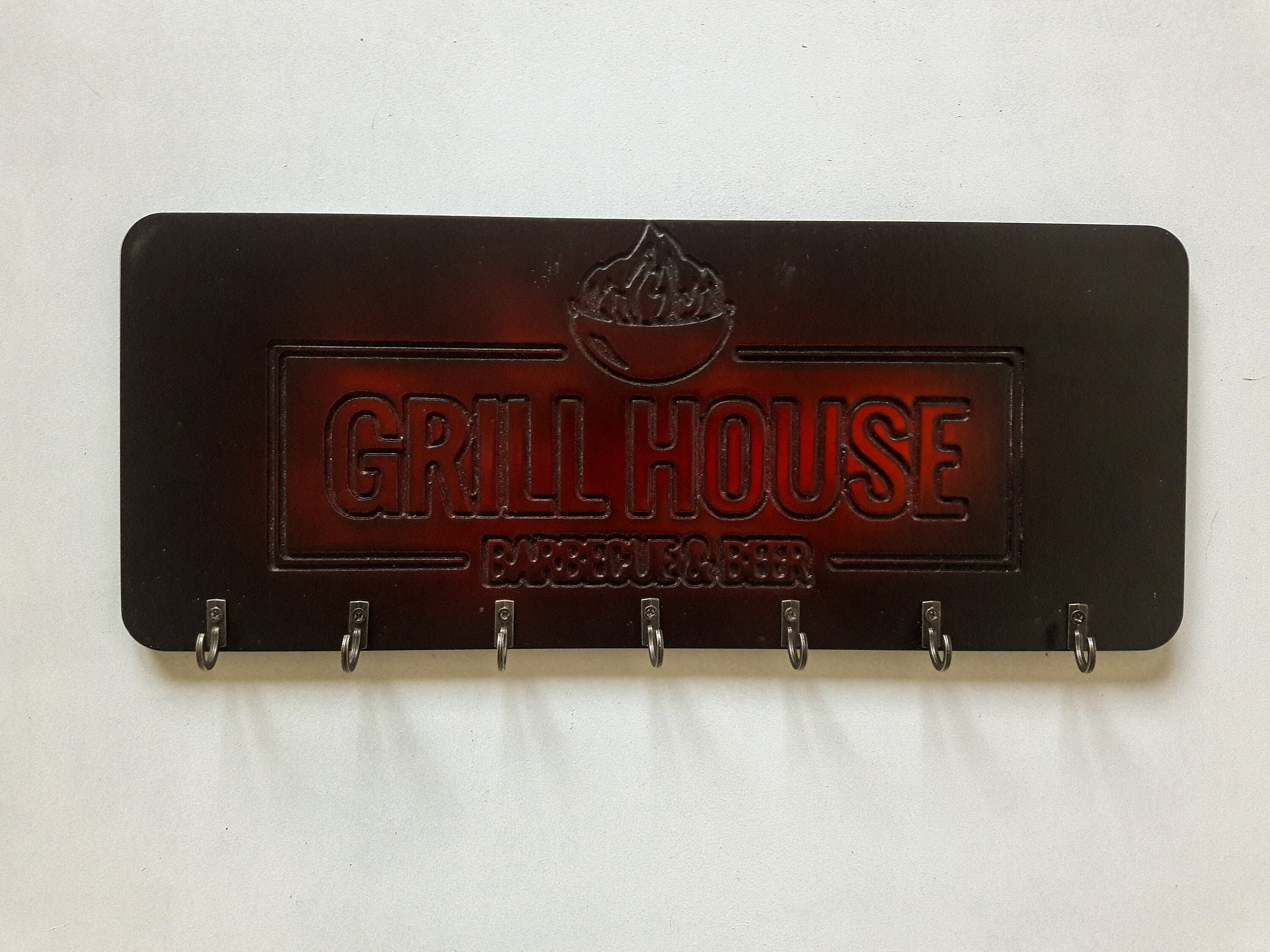 Grill Tool Holder for Wall BBQ Utensil Hanger From Wood Etsy