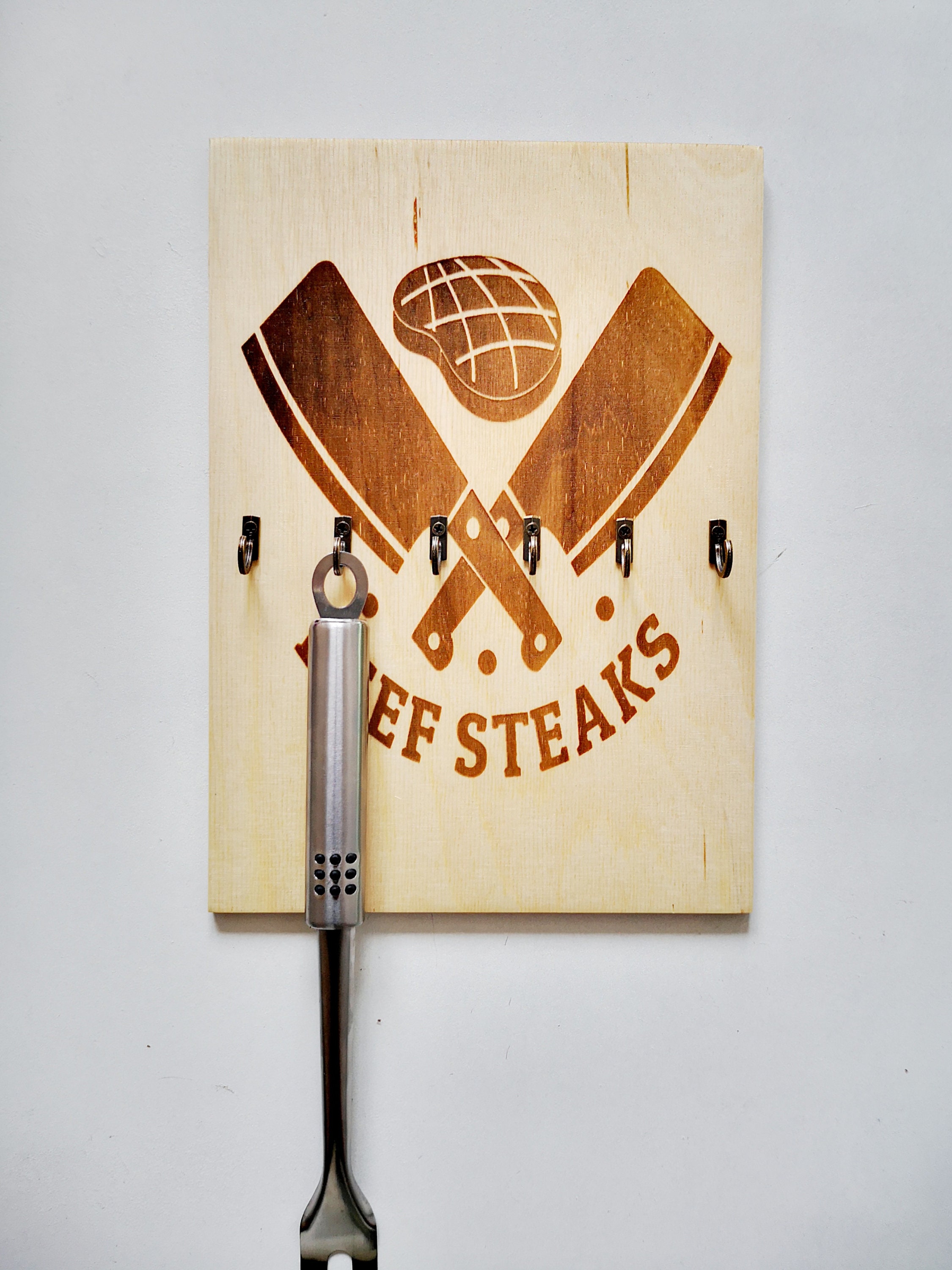 Grill Utensil Holder for Wall Wooden Grill Tool Hanger for Etsy