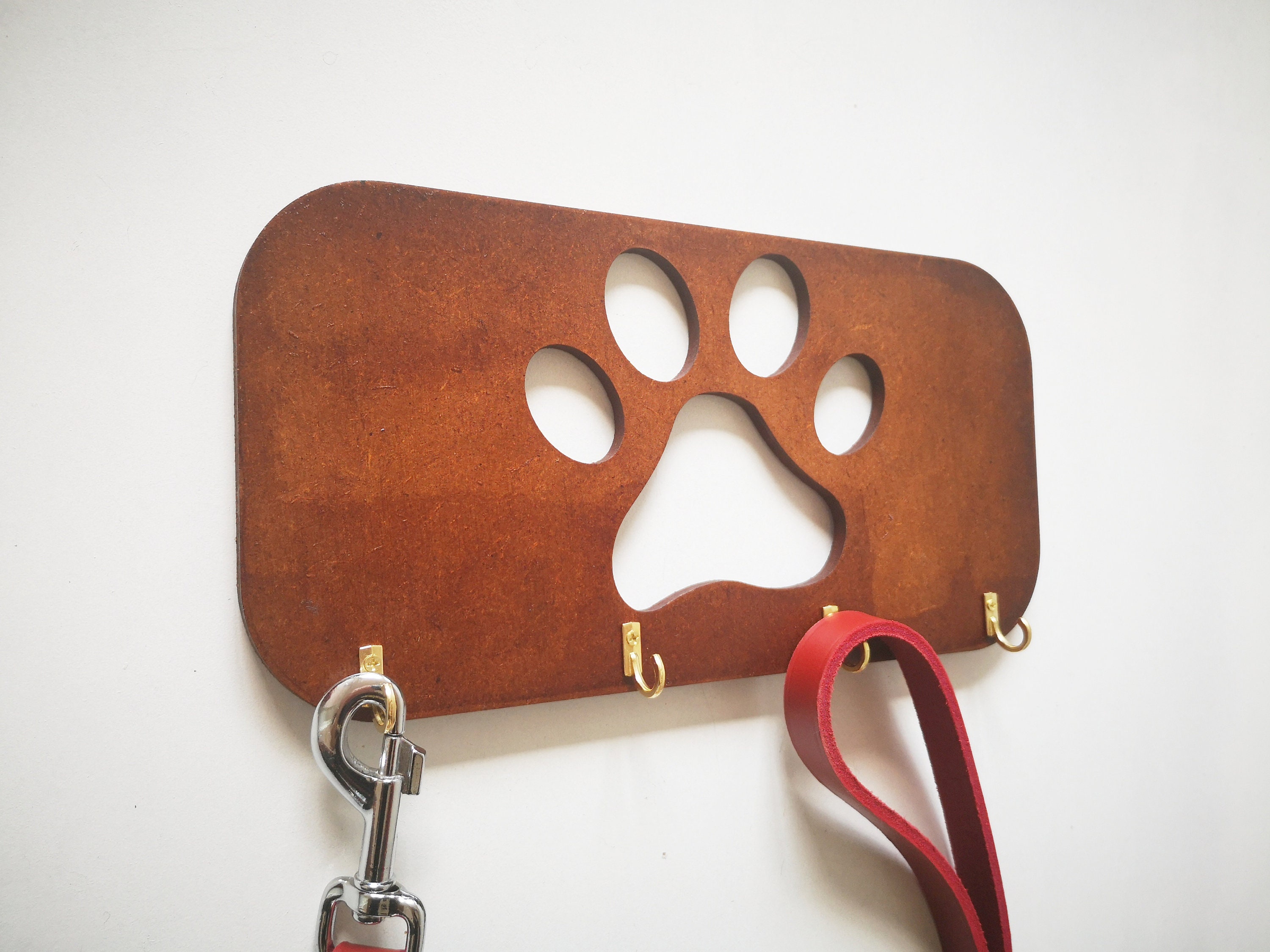 Pet leash hanger for your home organizer Dog leash rack to Etsy
