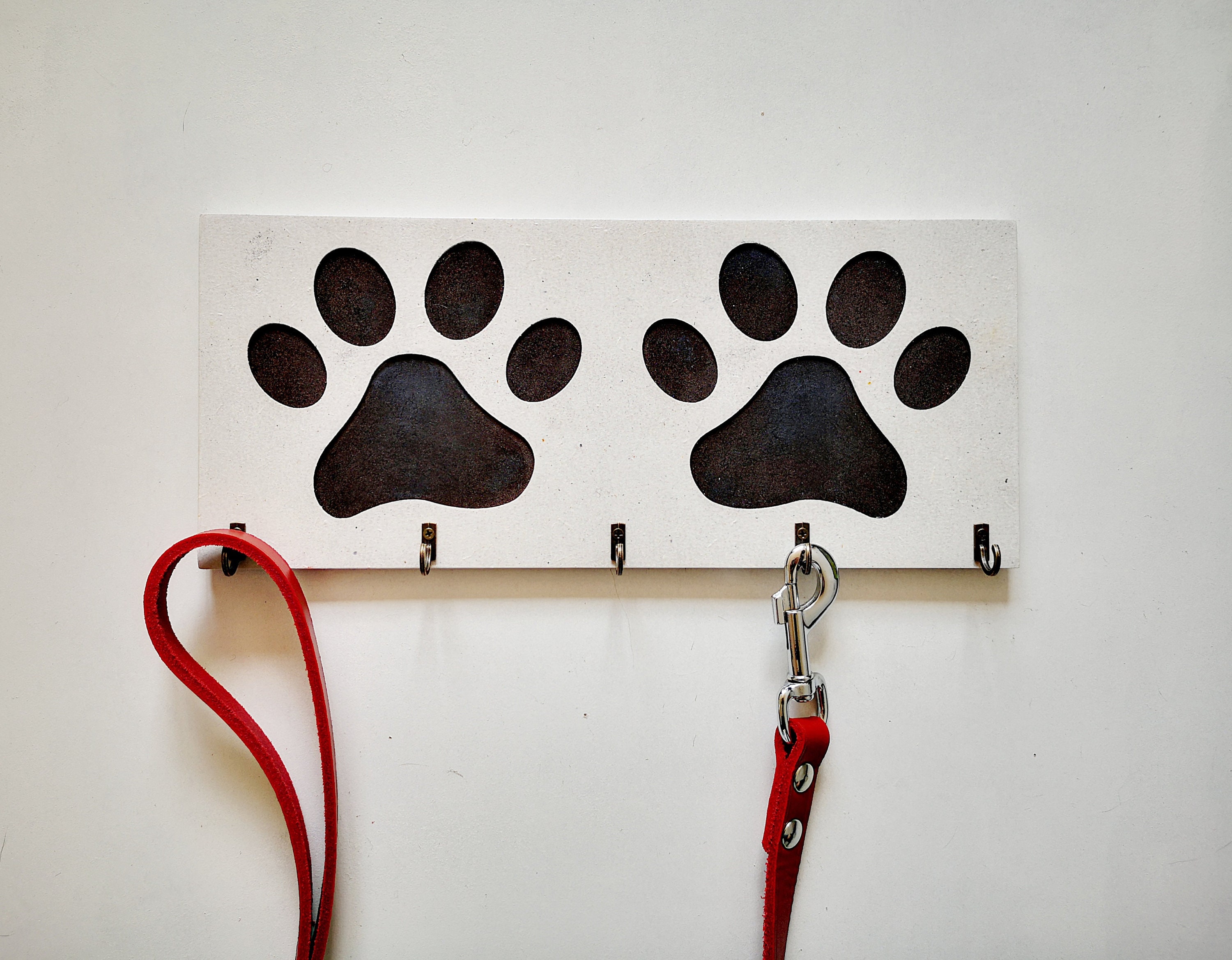 Dog leash holder for wall your pets collars Collar holed for Etsy