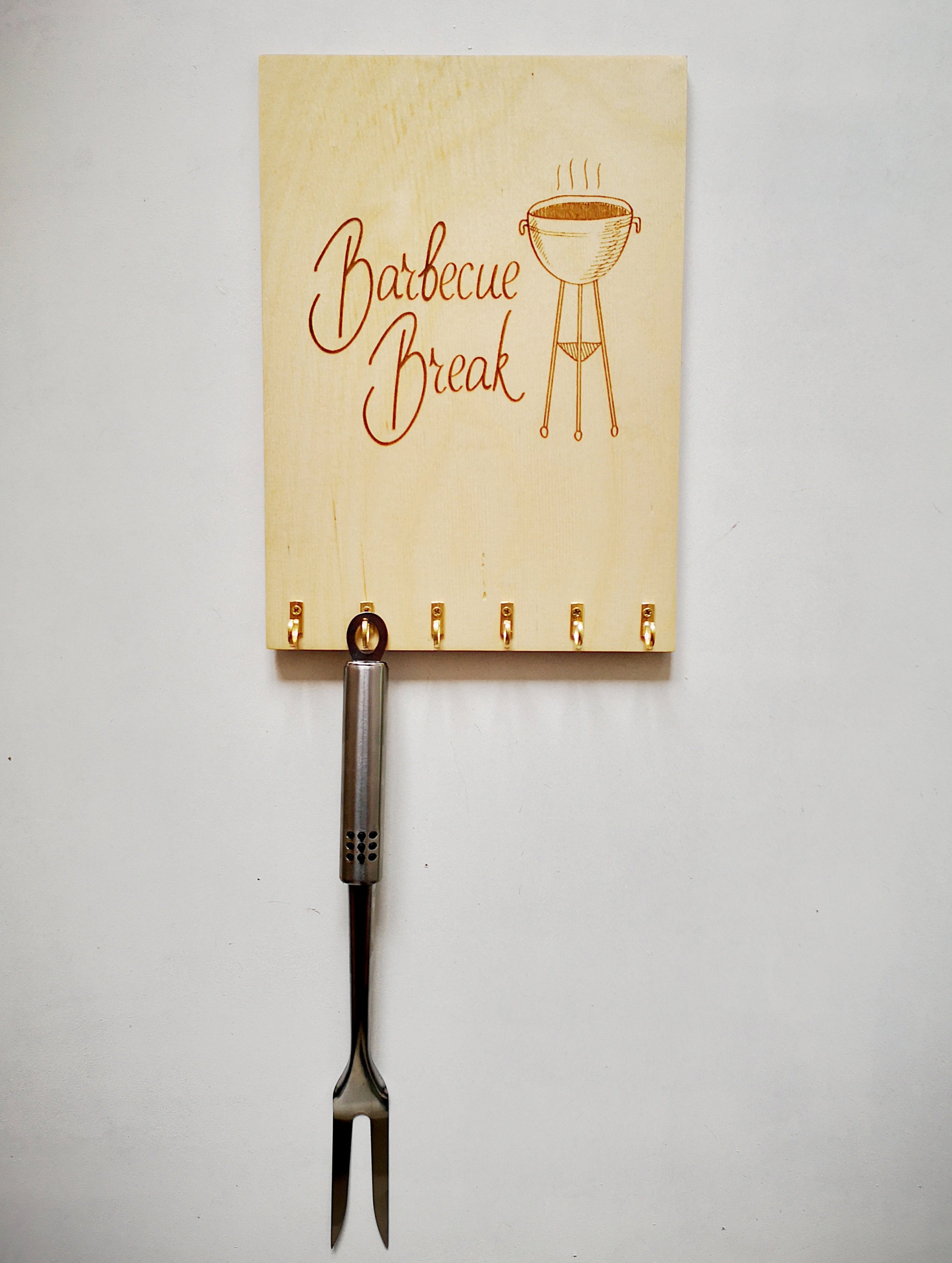 BBQ tool hanger for backyard Wooden grill tool hanger for Etsy