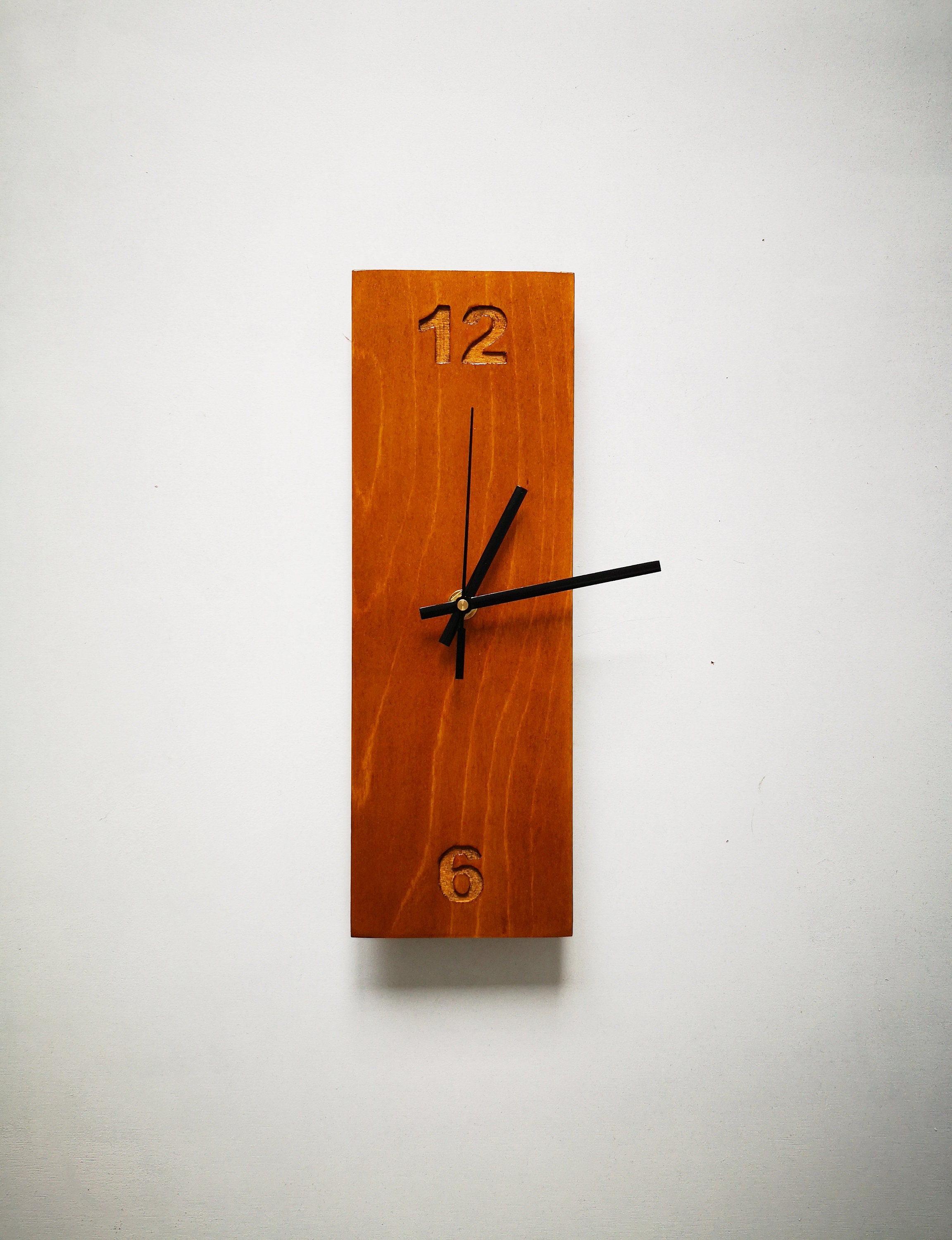 Wooden wall clock Handmade wall mount clock Wooden square Etsy 日本