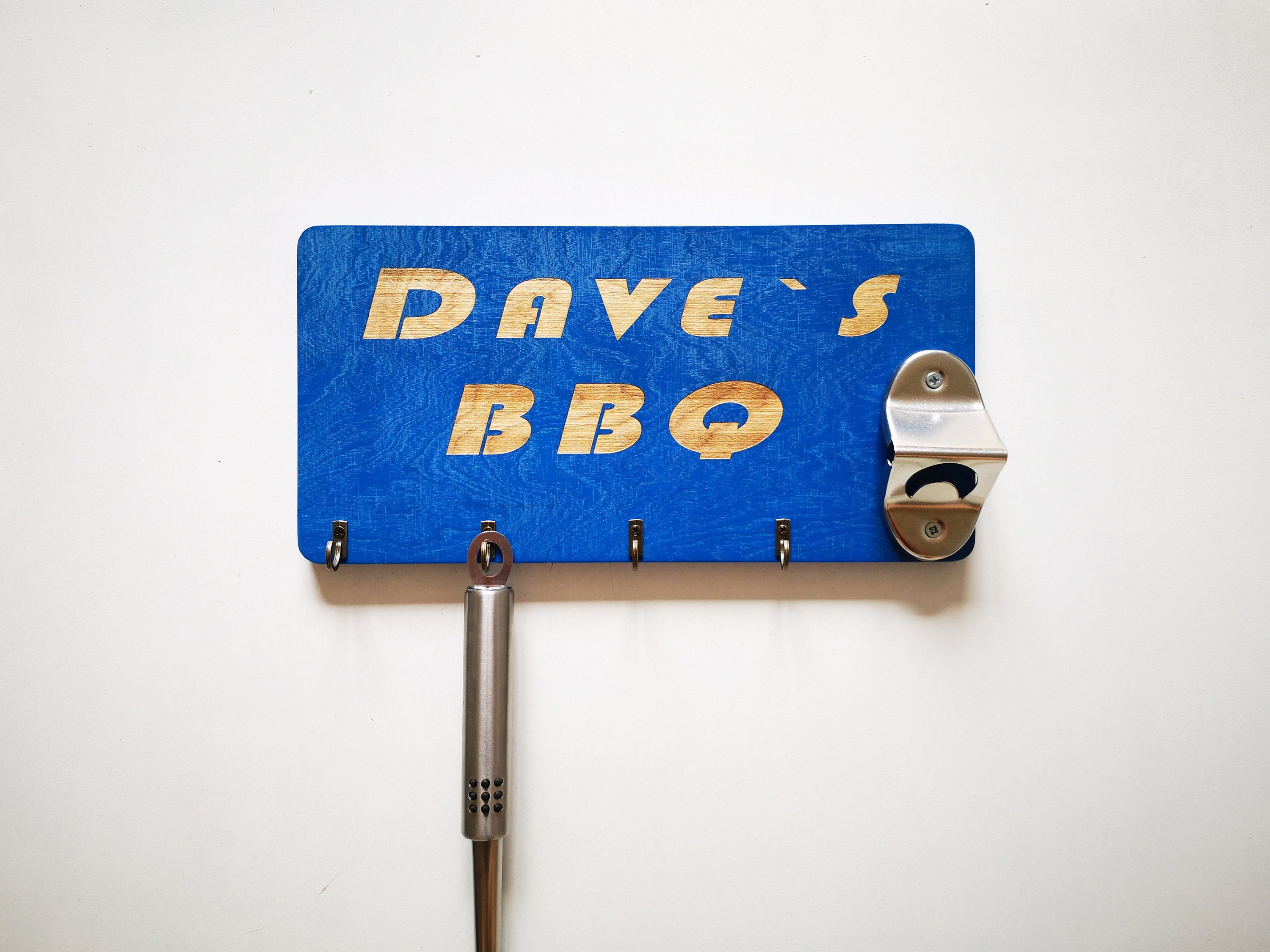 Personalized Grill Tool Hanger for Wall Wooden BBQ Utensil Etsy