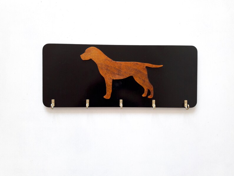 Dog leash hanger for wall Pet collar organizer from wood Etsy