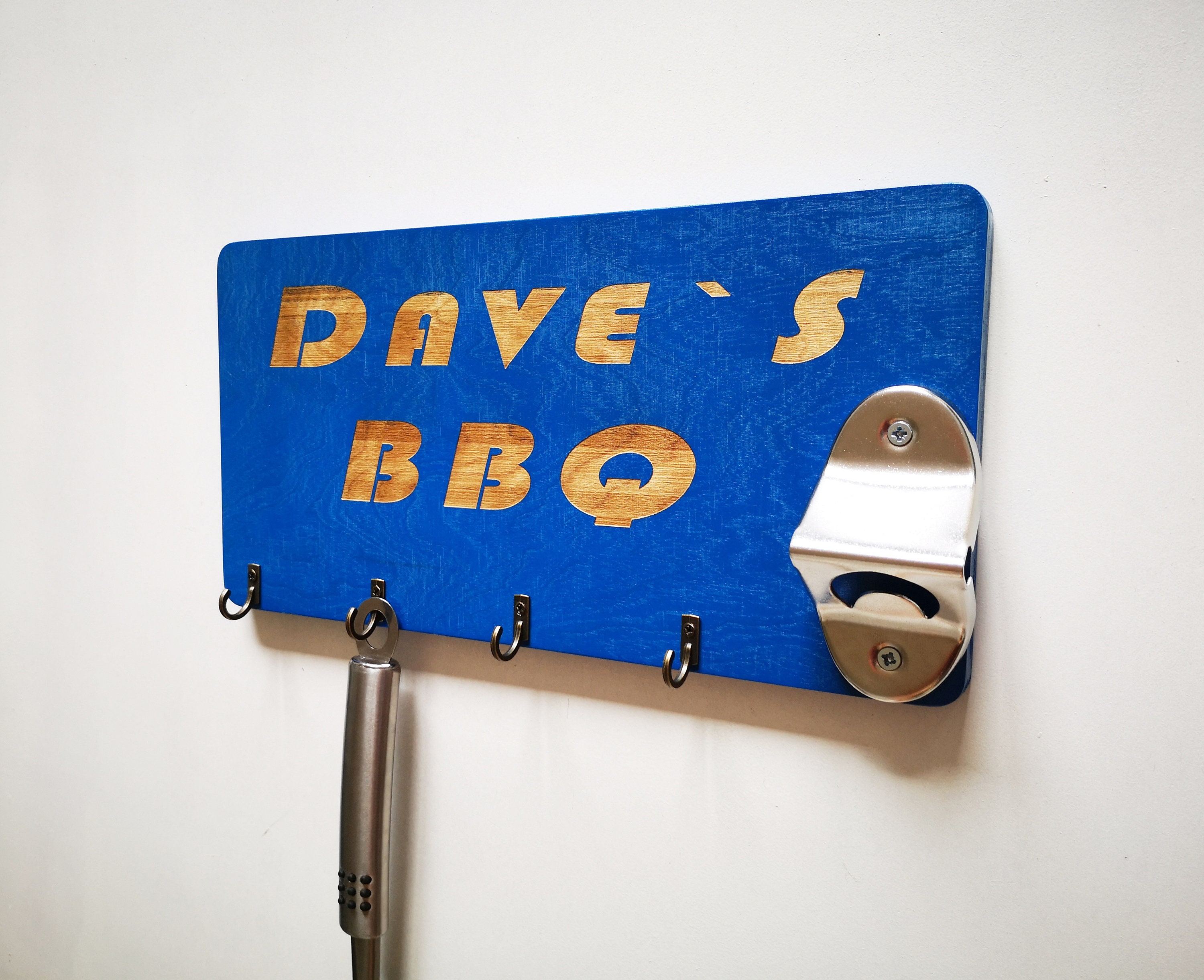 Personalized Grill Tool Hanger for Wall Wooden BBQ Utensil Etsy