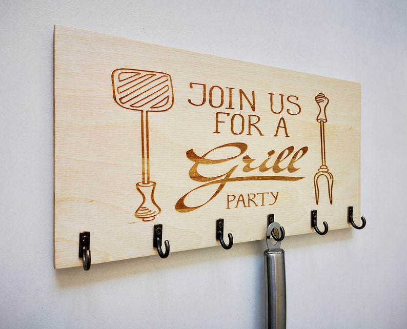 Grill Tool Holder for Wall Wall Mount BBQ Utensil Hanger Etsy