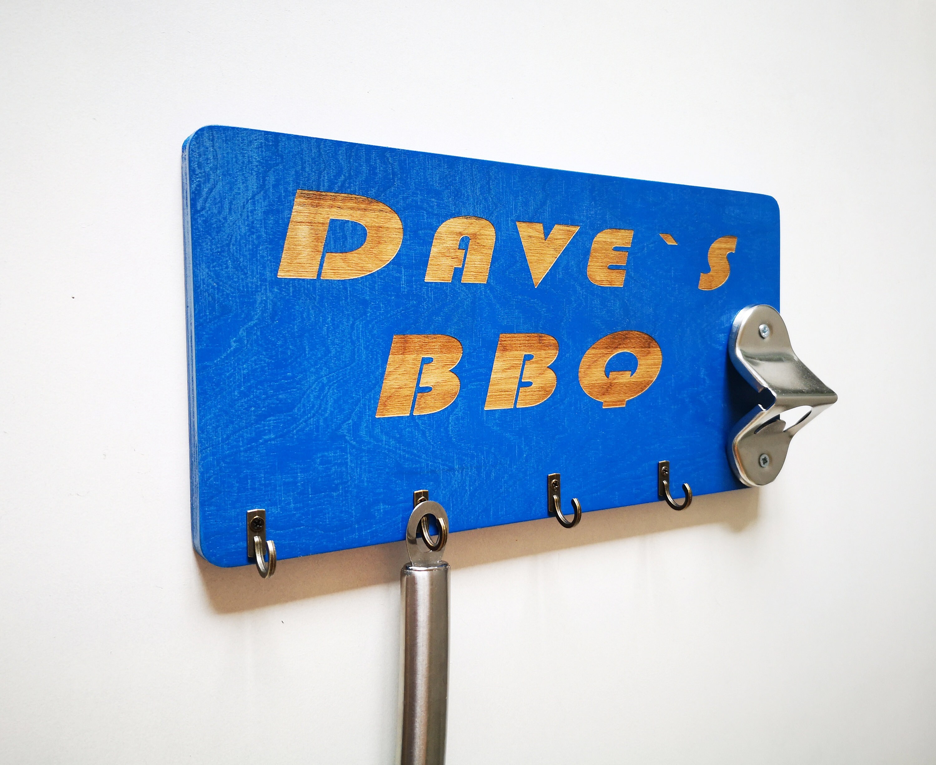 Personalized Grill Tool Hanger for Wall Wooden BBQ Utensil Etsy