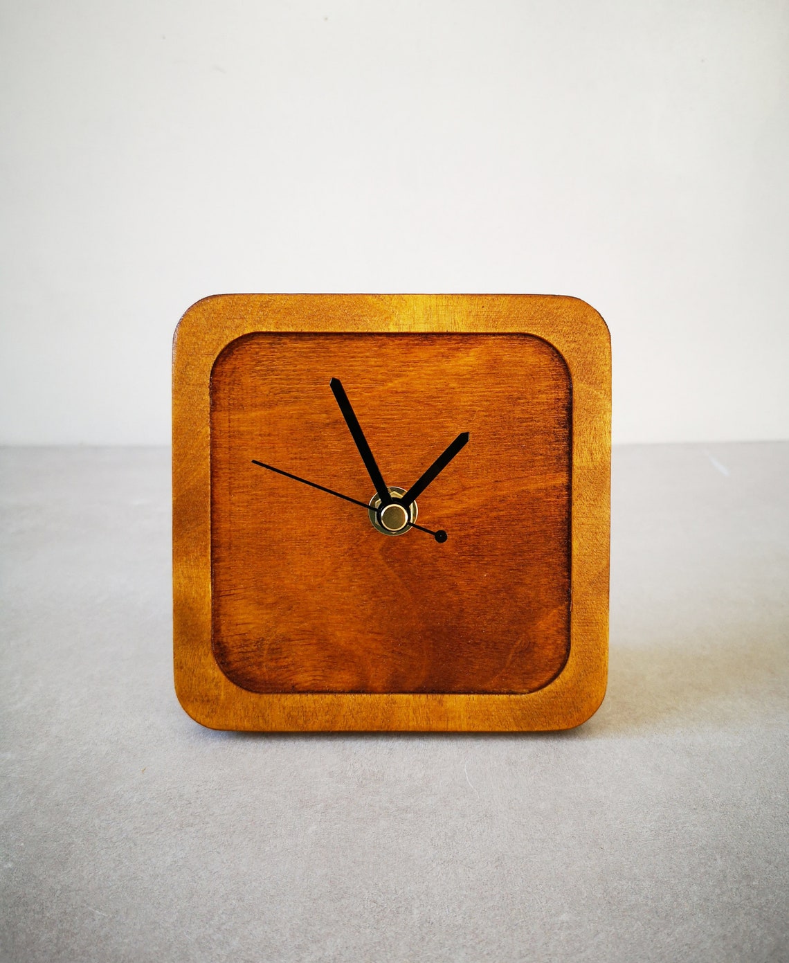 Wooden Desk Clock Clock for Desk Handmade Clock for Desk Etsy
