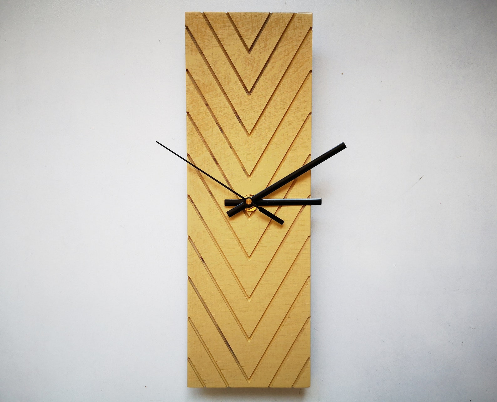 Wooden Wall Mount Clock Handmade Modern Clock Living Room Etsy