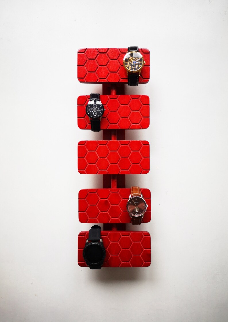Watch Organizer for Wall Watch Display From Wood Wooden Gift Etsy