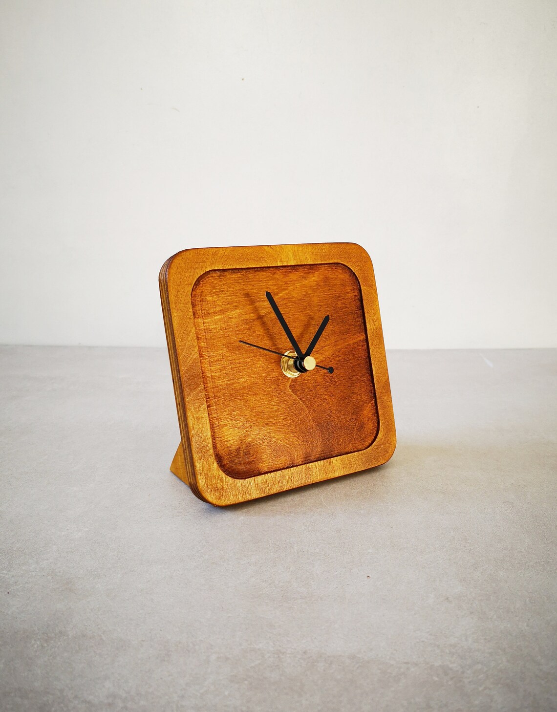 Wooden Desk Clock Clock for Desk Handmade Clock for Desk Etsy