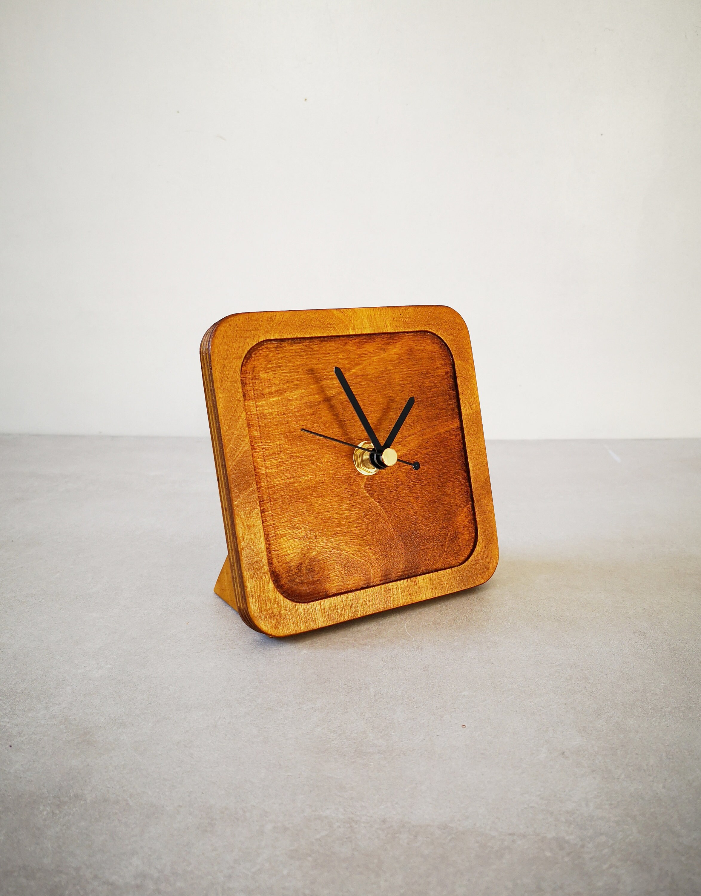 Wooden Desk Clock Clock for Desk Handmade Clock for Desk Etsy