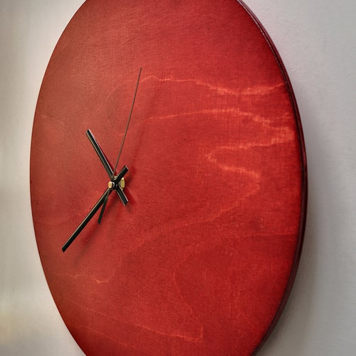 Wooden Simply Circle Wood Wall Clock Etsy