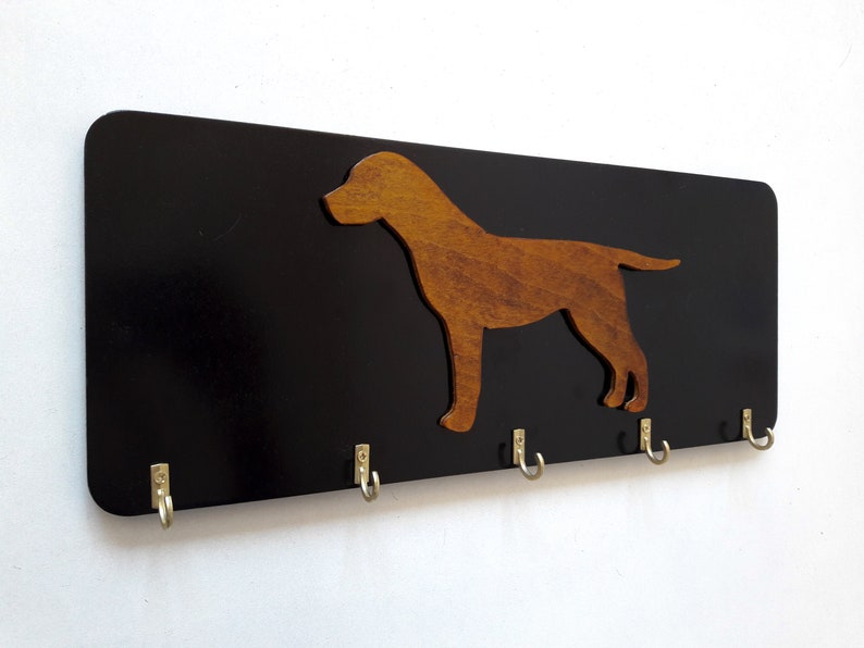 Dog leash hanger for wall Pet collar organizer from wood Etsy