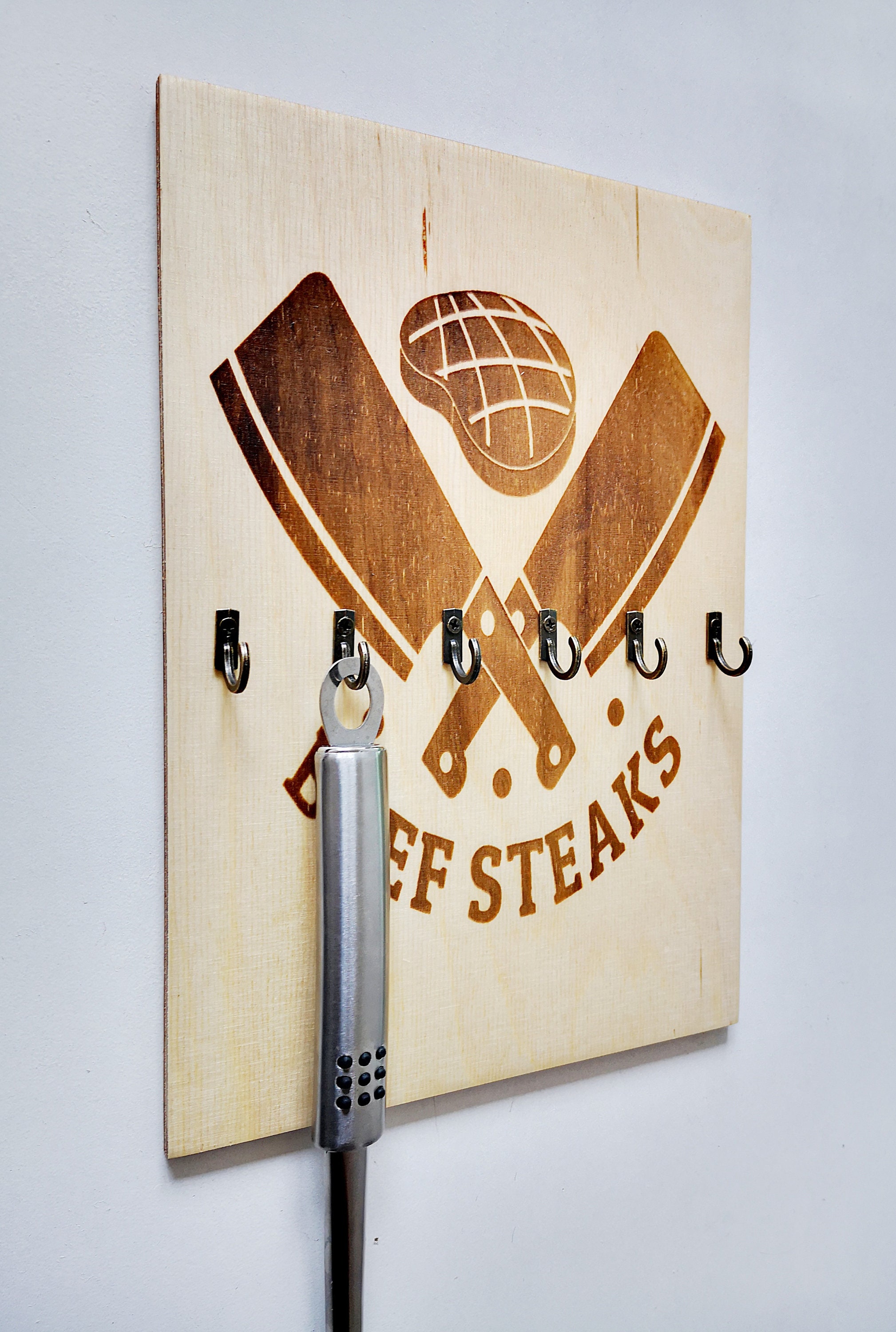 Grill Utensil Holder for Wall Wooden Grill Tool Hanger for Etsy