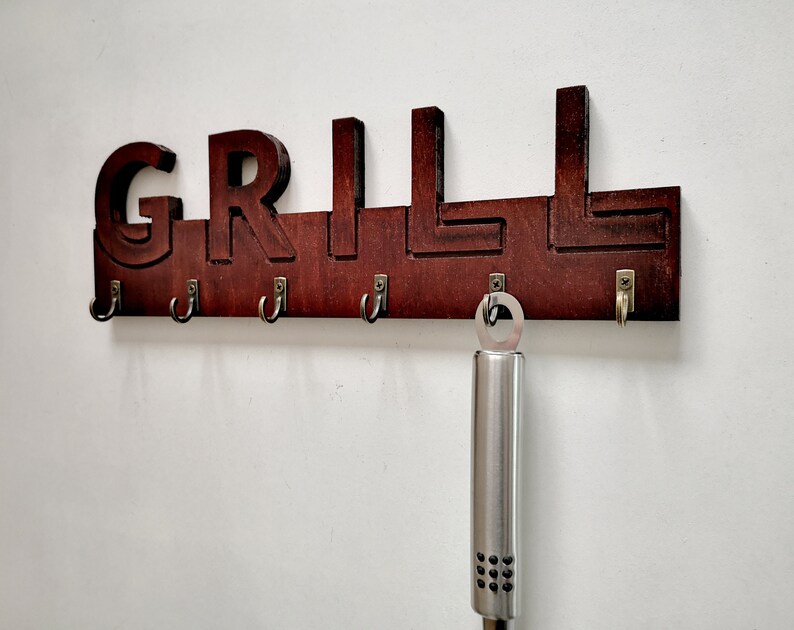 Grill Tool Holder Grill Organizer Back Yard Decor Sign BBQ Etsy