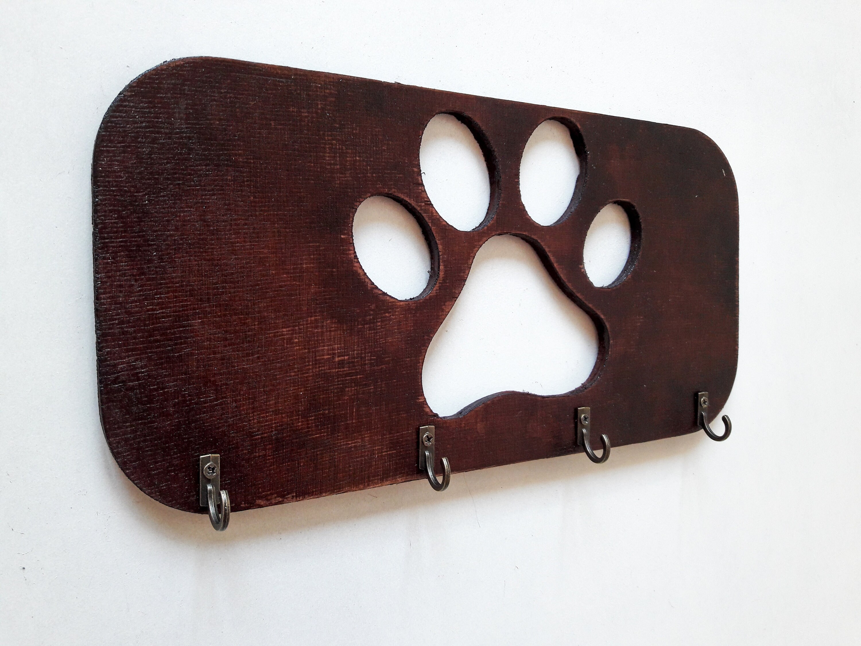 Dog leash holder Collar holder Leash rack Pet collar Etsy