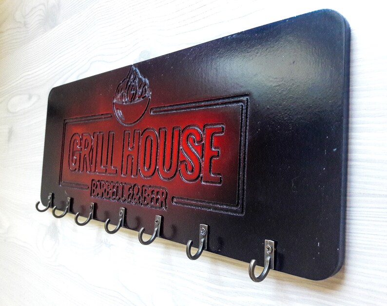 Grill Tool Holder for Wall BBQ Utensil Hanger From Wood Etsy