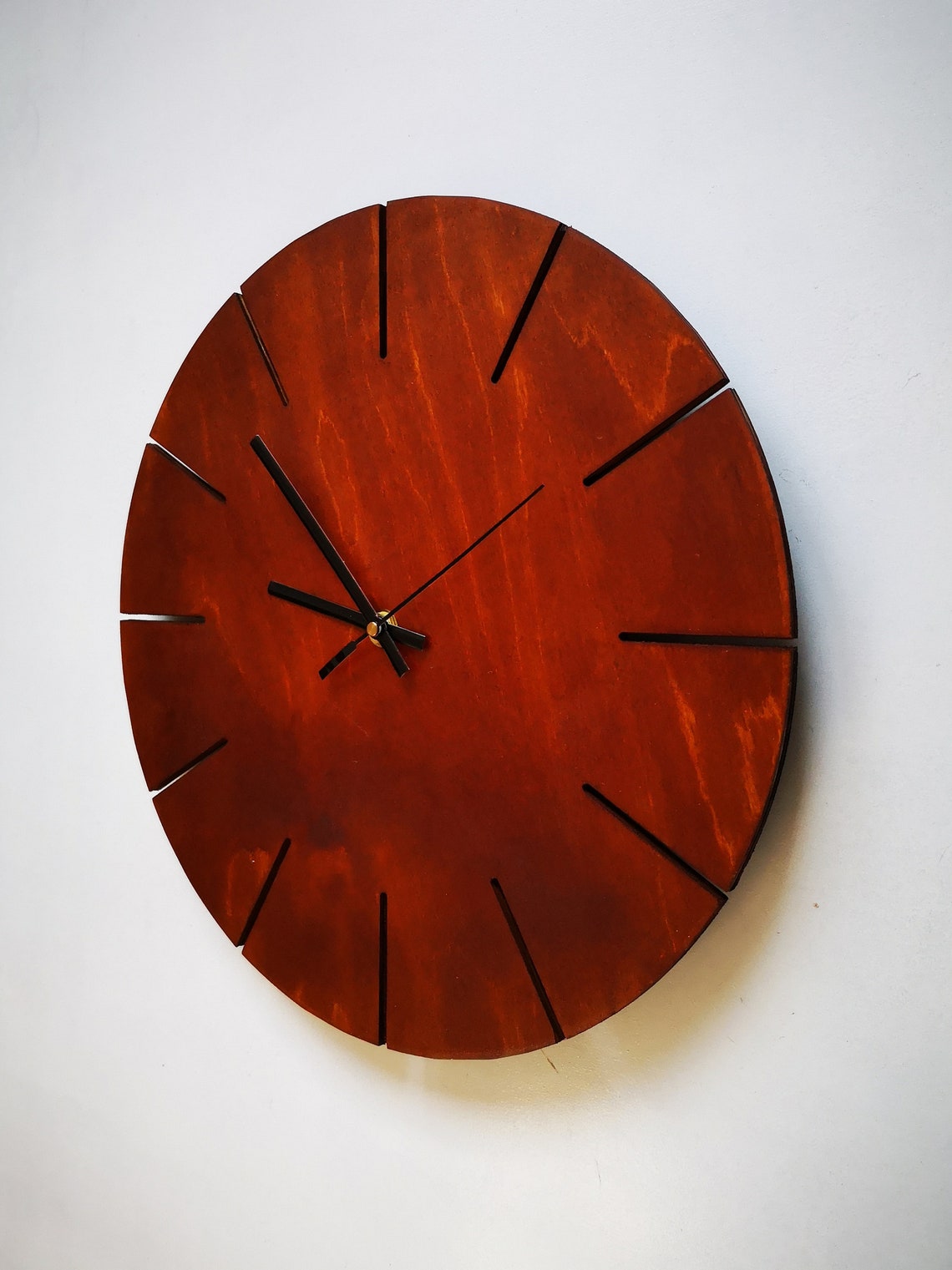 Wall clock Wooden wall mount clock Handmade clock Home Etsy