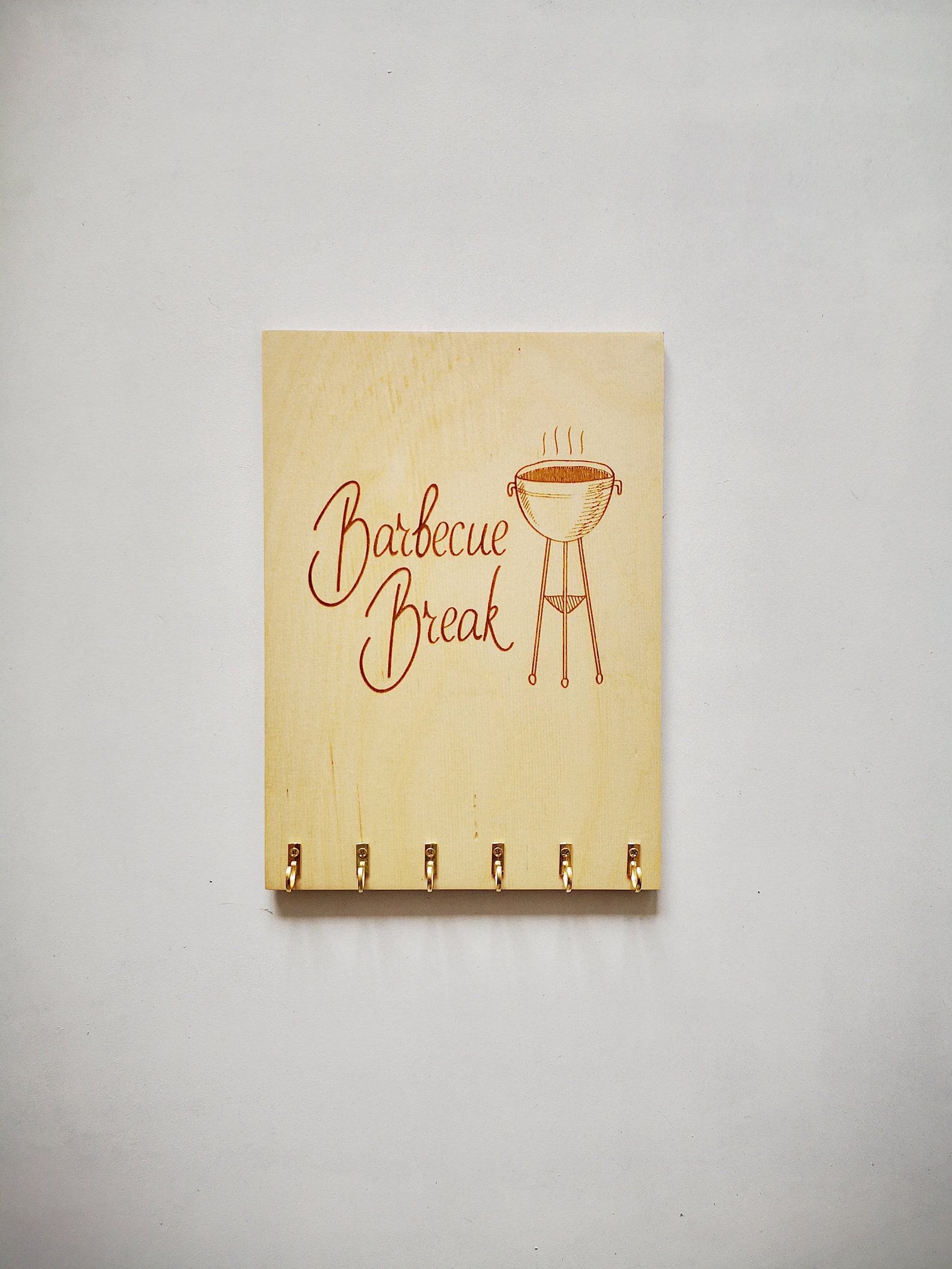 BBQ Tool Hanger for Backyard Wooden Grill Tool Hanger for Etsy