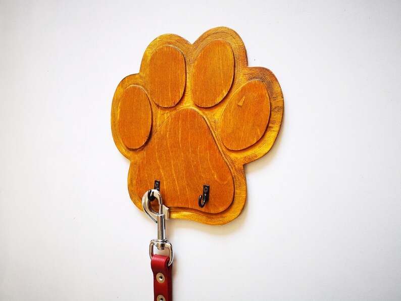 Pet leash hanger for wall Wooden wall decor and pet collar Etsy