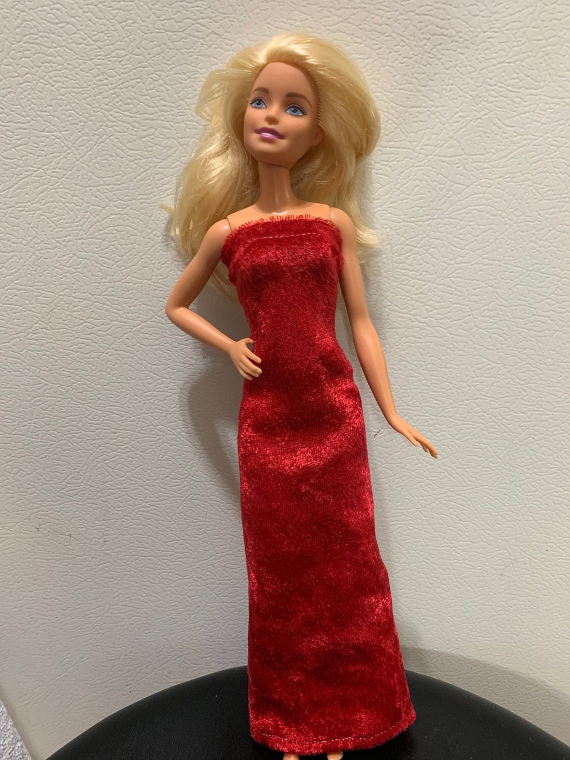 Barbie Doll Dress Red Velour Ball Gown Fashion Doll Party | Etsy