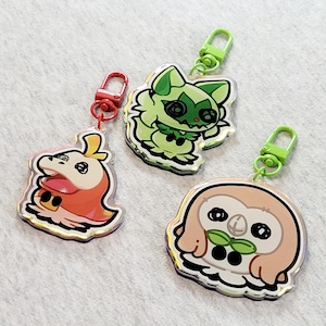 Puppet Ghost Green / Double-Sided Rainbow Charm Keychain / 2.5&#39;&#39; (63.5mm)