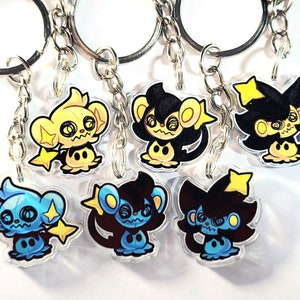 Puppet Ghost Electric Lynx - Acrylic Charm Double-Sided Keychain- 1&quot; tall