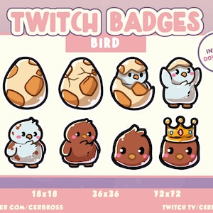 Bird Sub Badges | Twitch | Discord