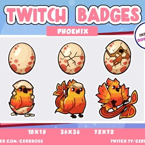 フェニックスサブバッジ | Twitch | Discord