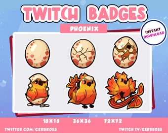 Phoenix Sub Badges | Twitch | Discord