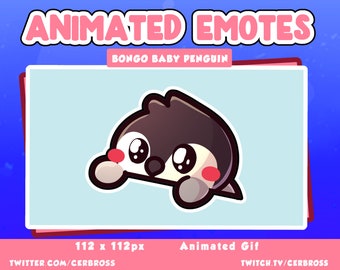 ANIMATED Bongo Cat - Baby Penguin Emote | Twitch | Discord