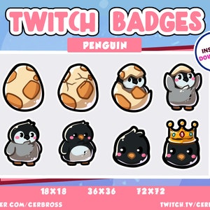 Penguin / Bird Sub Badges | Twitch | Discord