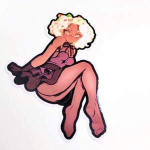 Sushi-themed Anime Girl Sticker - 10x10cm