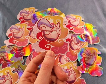 Cynsharna PokeFusion – Matte & Holographic Vinyl Stickers – 8 x 8 cm