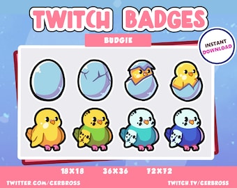 Budgie / Bird Sub Badges | Twitch | Discord