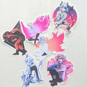 Cyberpunk Devil Stickers - 10x10cm - Waterproof - Vaporwave Punk Aesthetic Gothic Neon