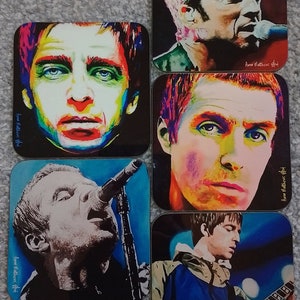 Set of four Gallagher brothers Art Coasters