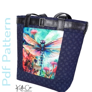 Bag sewing pattern, for Emm’s Tote, medium size tote bag