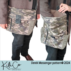 Patron de couture Derek - Sac messager souple unisexe
