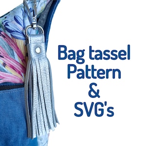 Easy, quick, bag tassels. PDF pattern, svgs and template