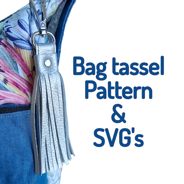 Easy, quick, bag tassels. PDF pattern, svgs and template