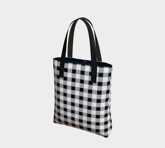 gingham tote bag