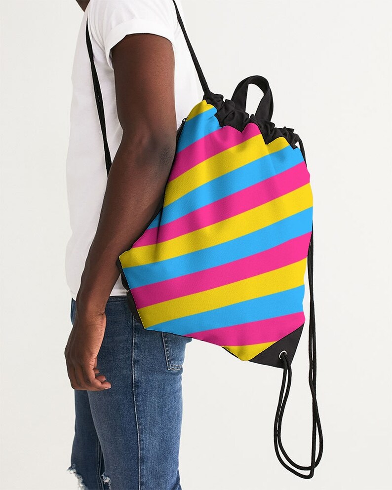 Pansexual Pride Canvas Drawstring Bag