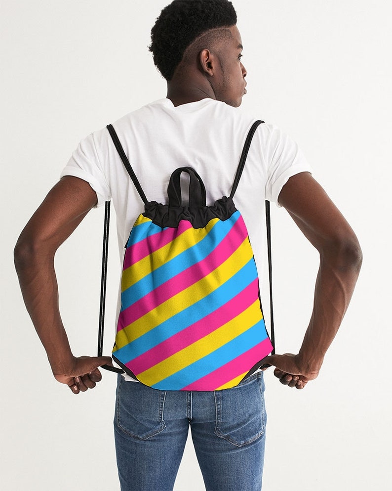 Pansexual Pride Canvas Drawstring Bag