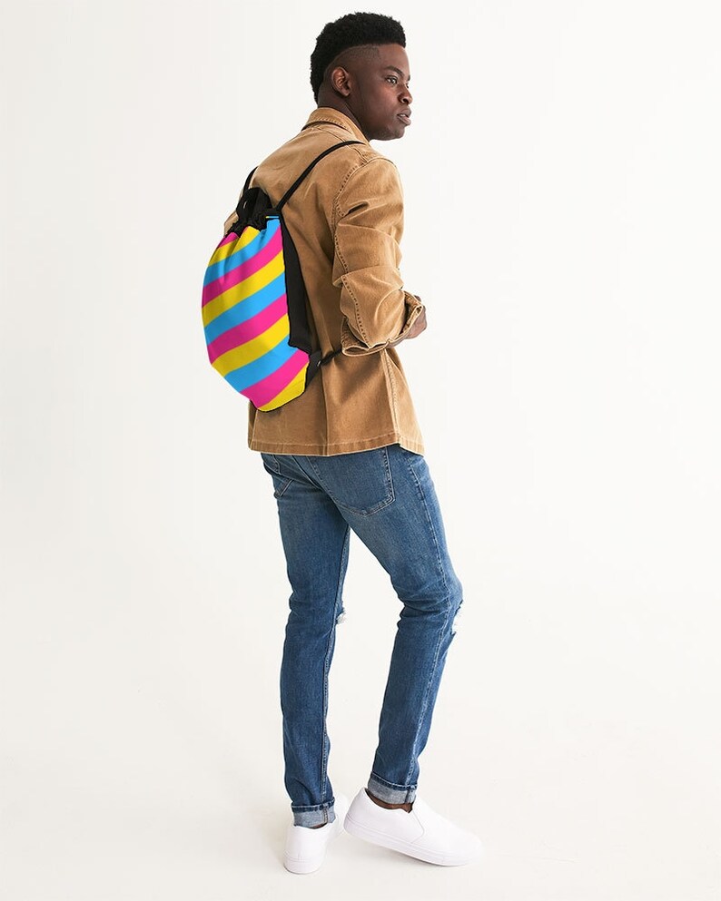Pansexual Pride Canvas Drawstring Bag