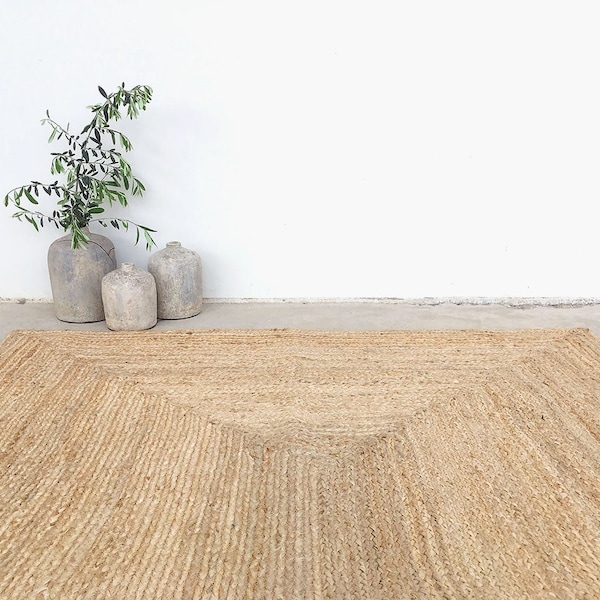 Extra Large Jute Rug. Natural and Ecologic Jute Rug. Natural Fiber Rug. Original Jute Rug. Vegan and Organic Rugs. Feng Shui Home