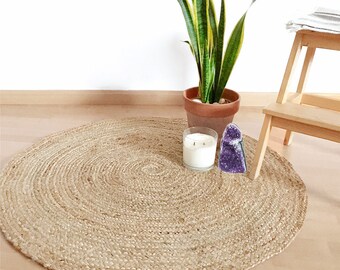 Round Jute Rug. Ecologic Jute Rug. Round Fiber Rug. Original Jute Rugs. Vegan and Organic Rugs. Feng Shui Home
