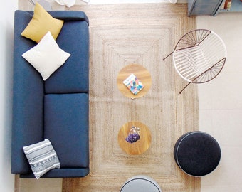 Jute Rug. Vegan and Ecologic Jute Rug. Natural Fiber Rug. Original Jute Rug. Natural and Organic Rugs. Feng Shui Home